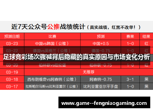 足球竞彩场次骤减背后隐藏的真实原因与市场变化分析 足球竞彩场次骤减背后隐藏的真实原因与市场变化分析